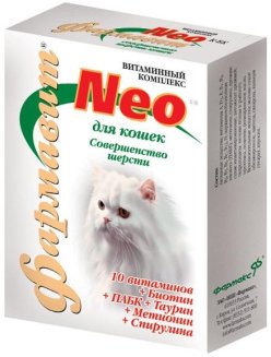 Фармавит NEO для кошек совершенство шерсти, 60 таб.