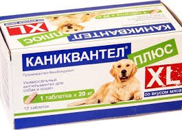 Каниквантел Плюс XL, 60 таб.(1/20кг.блистер 3т.)