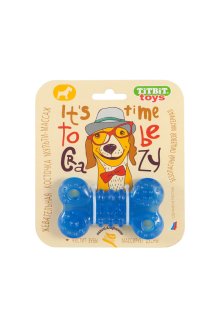 Игрушка жевательная Косточка 10 см (голубой)