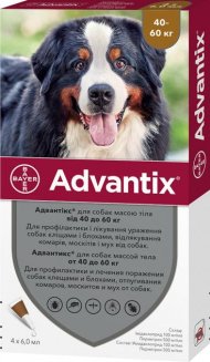 Адвантикс для собак от 40 до 60 кг, уп. 1 пип. х 6,0 мл
