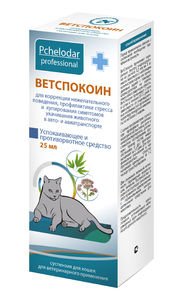 Ветспокоин суспензия для кошек, 25мл ПЧЕЛОДАР