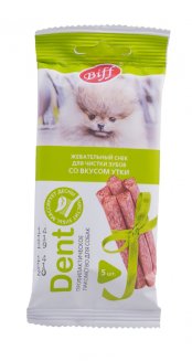 Жев снек DENT со вкусом утки для собак мини пород (14 шт)