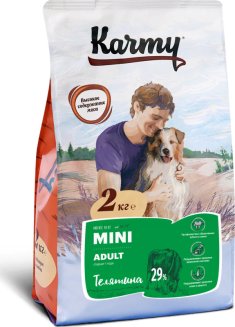 Mini Adult Телятина — 2кг. Сухой корм для взрослых собак мелких пород старше 1 года.