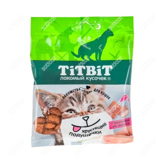 Хрустящие подушечки для кошек с паштетом из ягненка 30 г