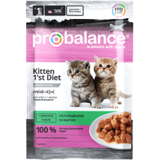 ProBalance 1'st Diet корм консервированный для котят с кроликом в желе, пауч, 85 г 1/28