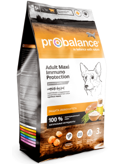 ProBalance Immuno Adult Maxi Корм сухой для взрослых собак крупных пород,3 кг 44 PB 677