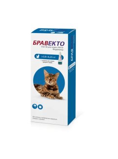 Бравекто Спот Он кошки 250 мг.(2,8-6,25)