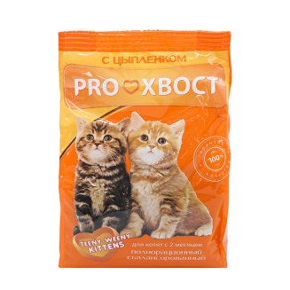 PROХВОСТ Корм консервированный для котят, с цыпленком в соусе, 85 гр 1/28