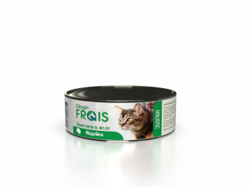 FRAIS HOLISTIC CAT КОНСЕРВЫ ДЛЯ КОШЕК ЛОМТИКИ В ЖЕЛЕ, ИНДЕЙКА 100 ГР