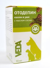 Капли Отодепин ушные,10 мл (10 флак/упак)