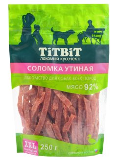 Соломка утиная для собак всех пород 250 г - XXL выгодная упаковка(18шт. в уп.)