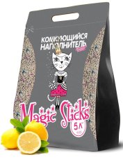 Комкующийся наполнитель для туалета кошек и котов "ЗооДом "Magic Sticks", 5 л/4 кг, без запаха 1шт. (1/4)