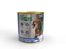 FRAIS HOLISTIC DOG КОНСЕРВЫ ДЛЯ СОБАК МЯСНЫЕ КУСОЧКИ С ЛОСОСЕМ В ЖЕЛЕ, 850 ГР