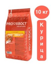 PROХВОСТ Корм сухой для кошек, курица, 10 кг