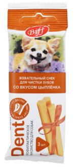Жев снек DENT со вкусом цыпленка для собак мини пород (16 шт)