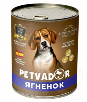 PETVADOR Влажный корм для собак, ягненок и лосось, 400 г 1/9