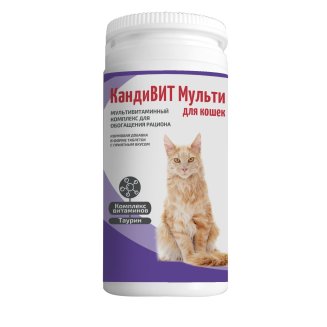 КандиВИТ Мульти для кошек, банка по 50 таблеток