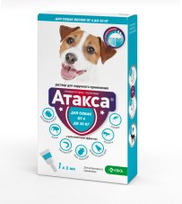 Атакса, раствор для наружного применения 1,0 мл, №1(4-10кг)