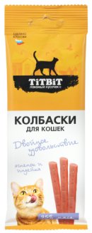 Колбаски для кошек Двойное удовольствие с ягненком и индейкой 45 г(20шт. в уп.)