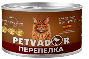 PETVADOR Влажный корм для стерилизованных кошек, перепелка с клюквой, 100 г 1/12