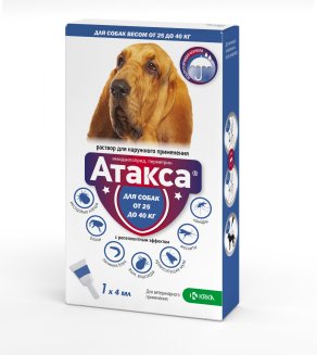 Атакса раствор для наружного применения для собак 25-40кг, (1*4мл)