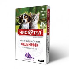 Ошейник п/экт Чистотел Максимум (черн) д/щен.и котят