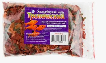Хлопьевидный корм для рыб "Тропический" пакет 15 гр, 1/100