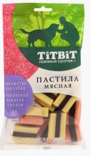 Пастила мясная с бараниной клюквой и медом Лакомство для собак 130 г(20шт. в уп.)