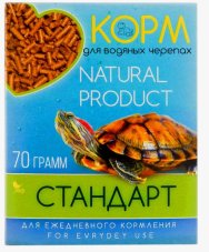 Корм повседневный для водных черепах "Стандарт", коробка 70гр, 1/50