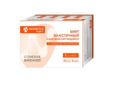 Бандаж эласт. самофик. с горькой пропиткой 5см*4,5м NEOTERICA VETPRO цвета в миксе