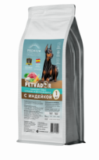 PETVADOR (PREMIUM) Полнорационный корм для собак средних и крупных пород, индейка 15 кг