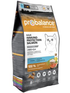 ProBalance Immuno Protection Корм сухой для кошек, лосось, 8 кг