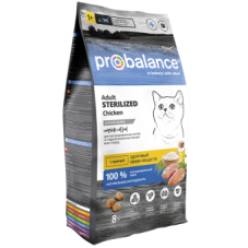ProBalance Sterilized Корм сухой для стерилиз. кошек/ кастр. котов (курица-рис), 8 кг