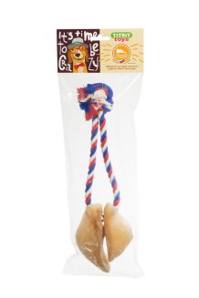 Игрушка канат 18мм + 2 копыта говяжьих