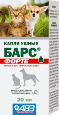 Капли "Барс ФОРТЕ" ушные 20 мл